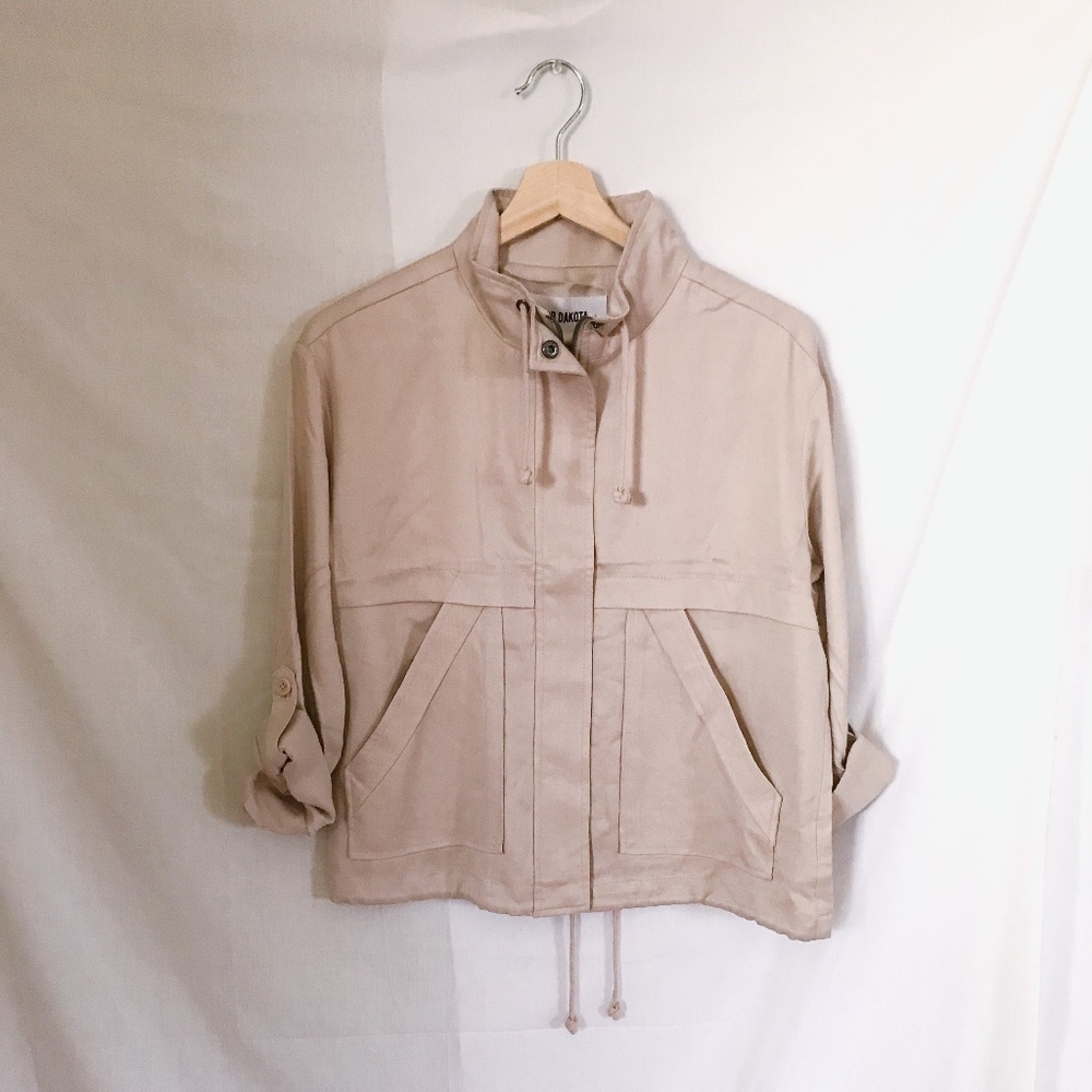 bb dakota // light pink moto jacket
